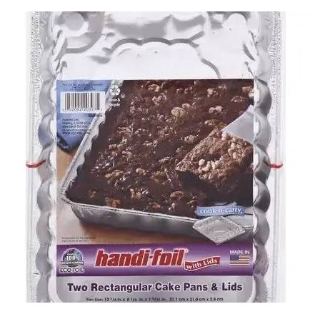 Handi-Foil Rectangular Cake Pans and Lids