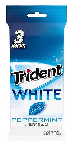 Trident White Peppermint 3-16 ct