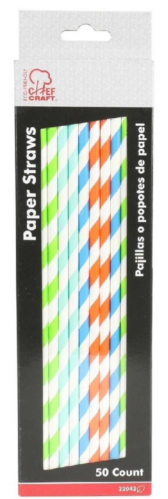 Chef Craft Eco Paper Straws 50 ct