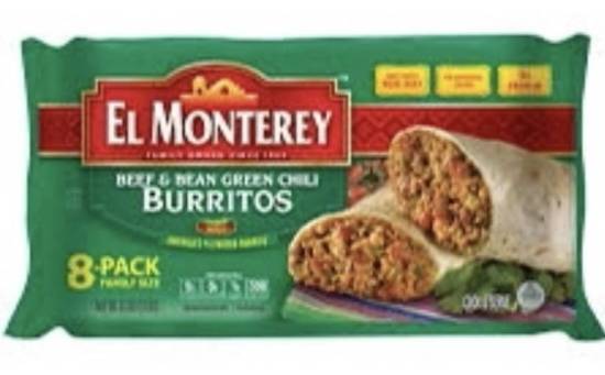 El Monterey Beef & Bean Green Chili Burritos