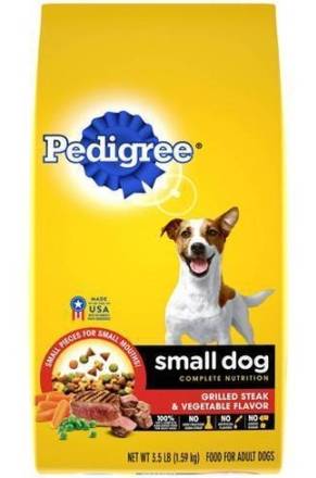 Pedigree Grilled Steak Small Dog Food 3.5 lbs