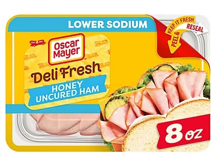 Oscar Mayer Deli Fresh Uncured Honey Ham Lower Sodium 8 oz