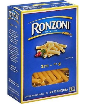 Ronzoni Ziti No. 2 16 oz