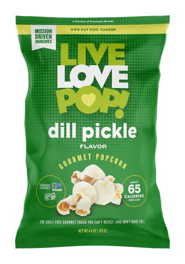 Live Love Pop! Dill Pickle Flavored Gourmet Popcorn 4.4 oz