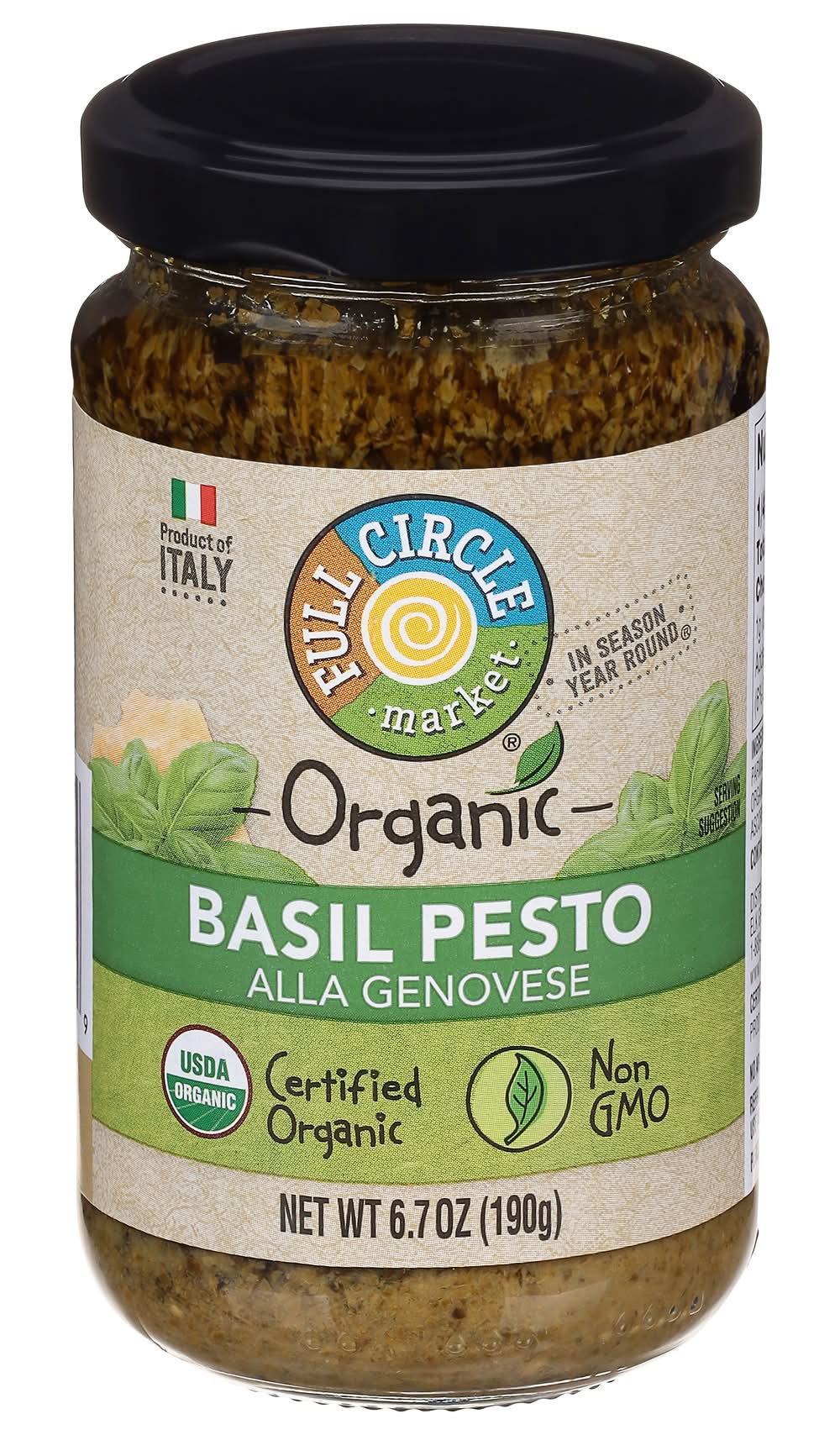 Full Circle Organic Basil Pesto 6.7 oz