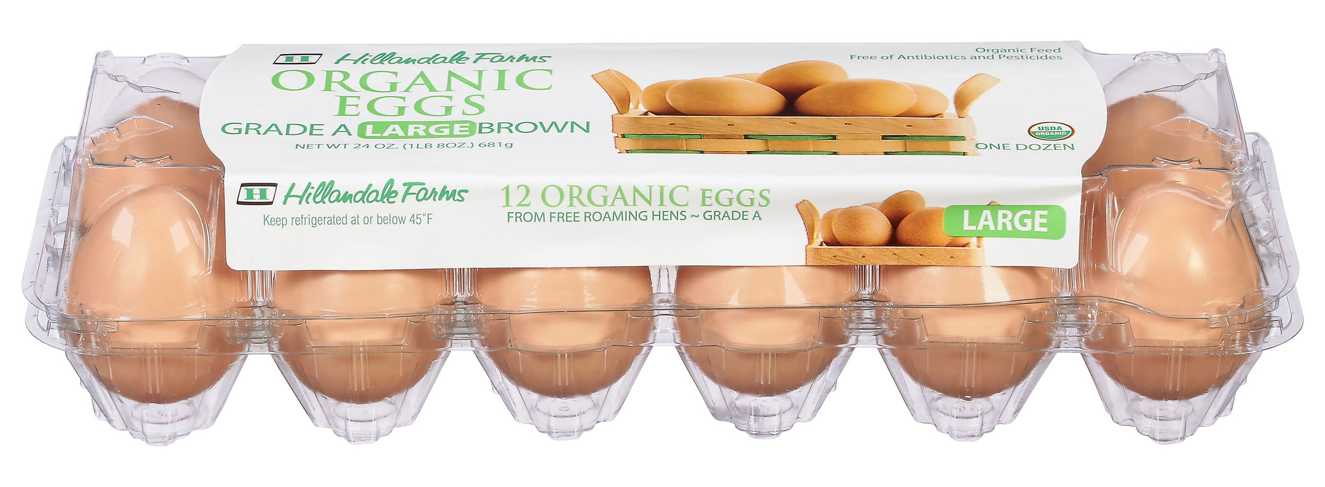 Hillandale Farms Organic Medium Eggs 12 ct