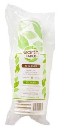 Earth Table Sustainable 12 oz Cups 20 ct