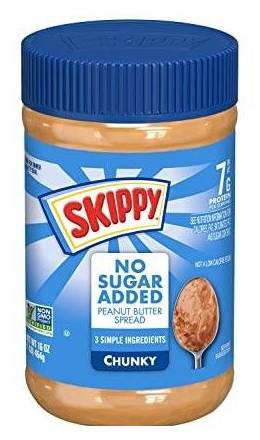 Skippy Peanut Butter No Sugar Added Chunky 16 oz
