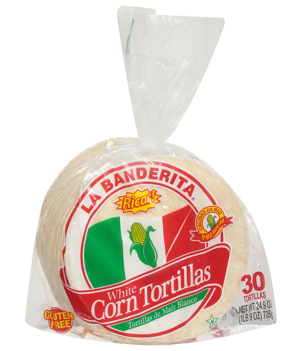 La Banderita White Corn Tortillas 30 ct