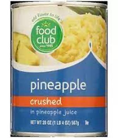 Food Club Crushed Pineapple 20 oz