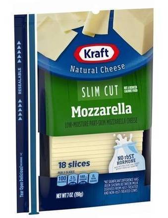 Kraft Slim Cut Mozzarella Cheese Slices 8 oz