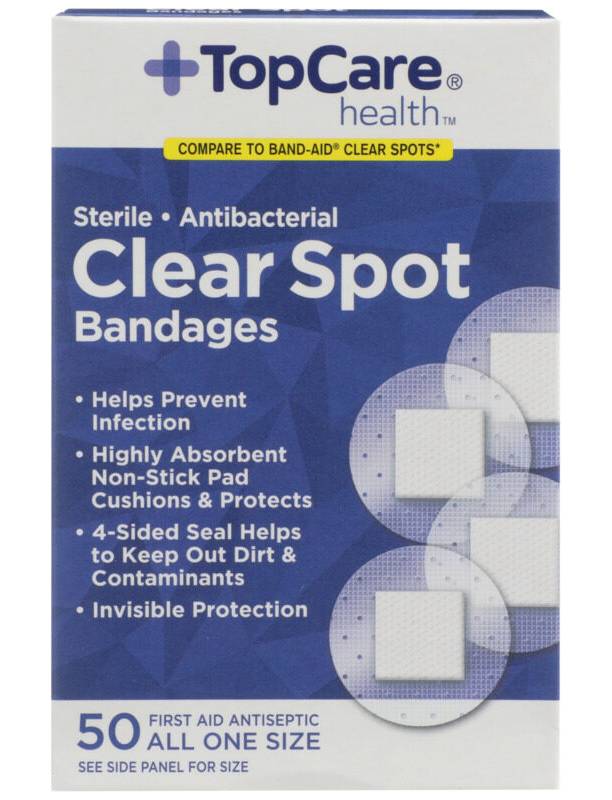 Top Care Clear Spot Bandages 50 ct