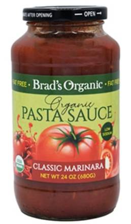 Brad’s Organic Low Fat Pasta Sauce Classic Marinara 24 oz