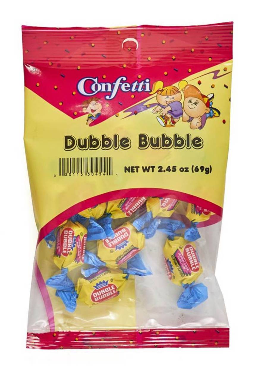Confetti Dubble Bubble Gum 2.45 oz