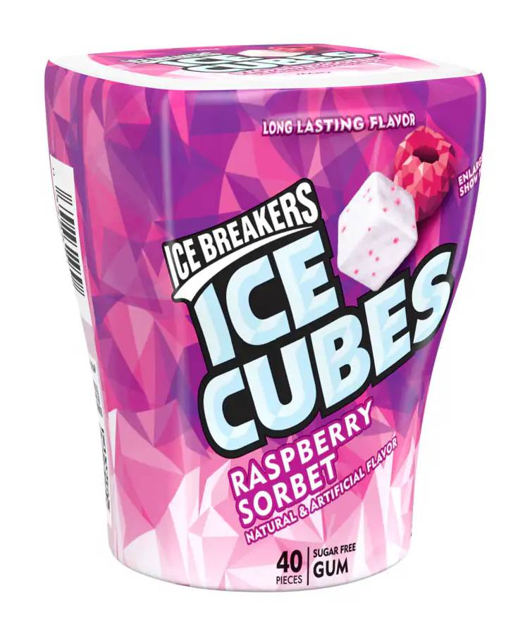 Ice Breakers Ice Cubes Raspberry Sorbet Gum 40 ct