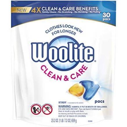 Woolite Clean & Care Detergent Pacs 30 ct