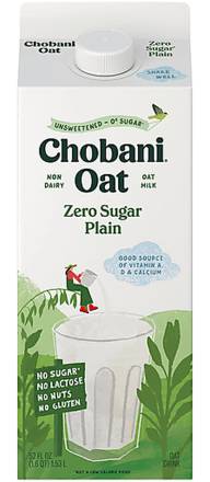 Chobani Oatmilk Plain Zero Sugar 52 oz