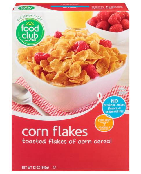 Food Club Corn Flakes Cereal 12 oz