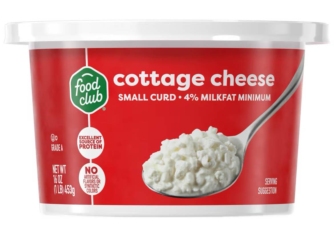 Food Club Small Curd Cottage Cheese 16 oz