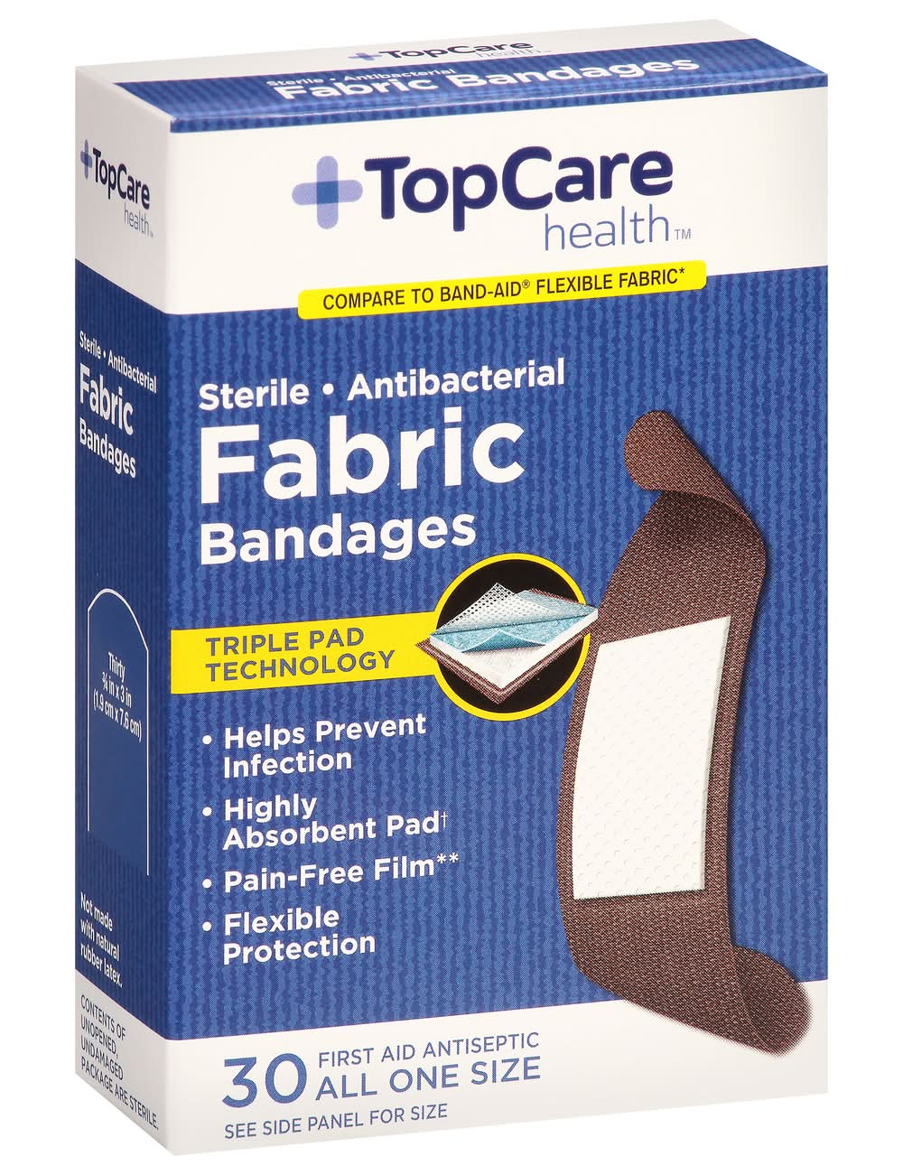 Top Care Fabric Bandages 30 ct
