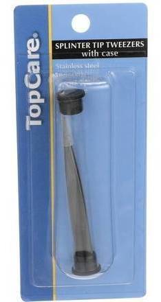 TopCare Splinter Tip Tweezers with Case