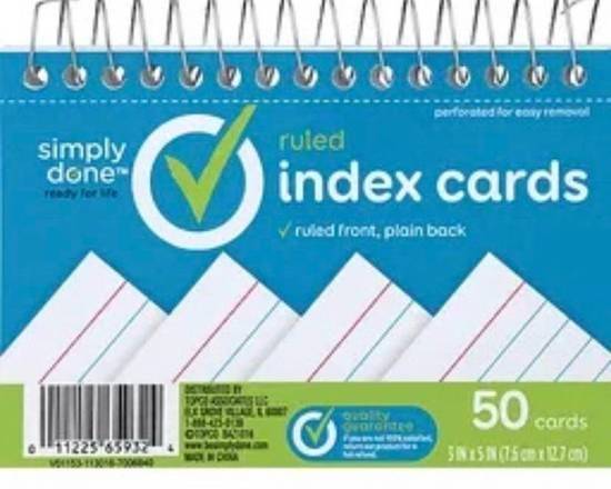Simply Done Index Cards 50 ct