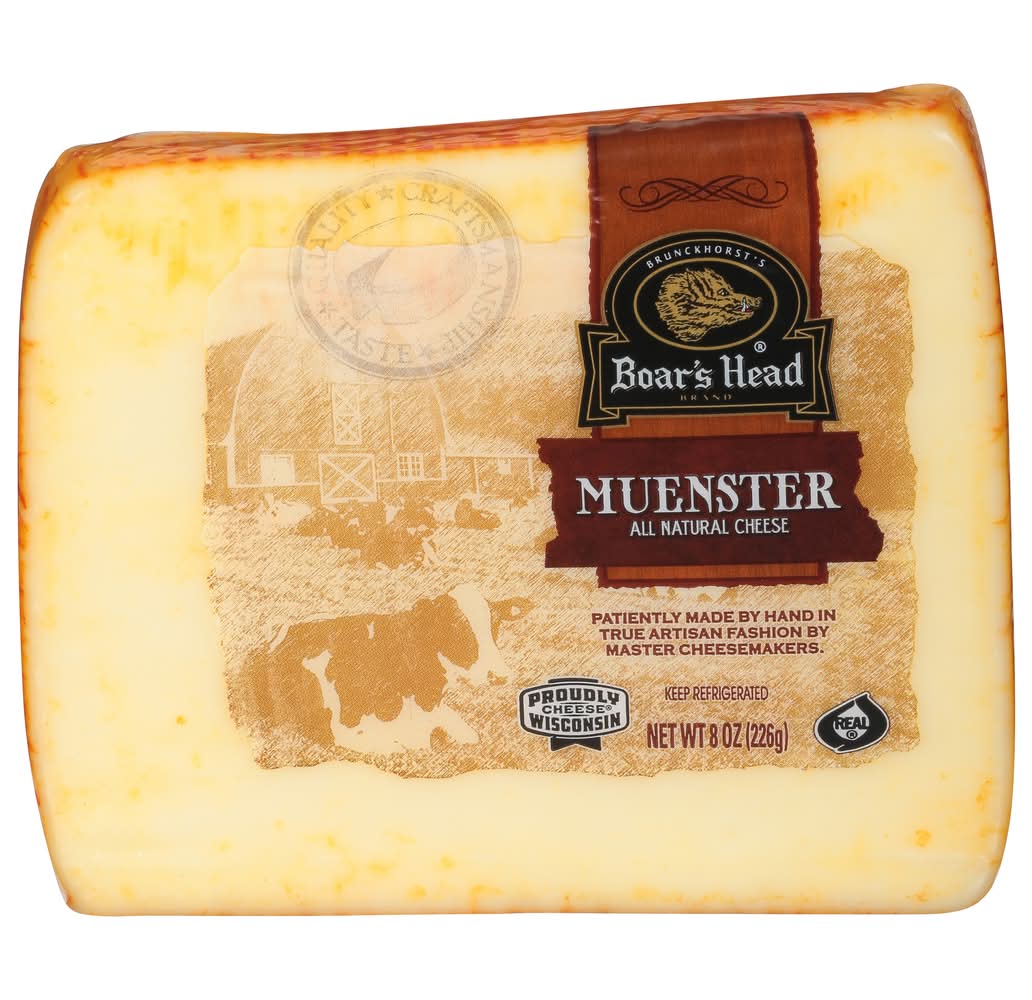 Boar's Head Muenster Cheese Block 8 oz