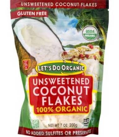 Let’s Do Organic Unsweetened Coconut Flakes 7 oz