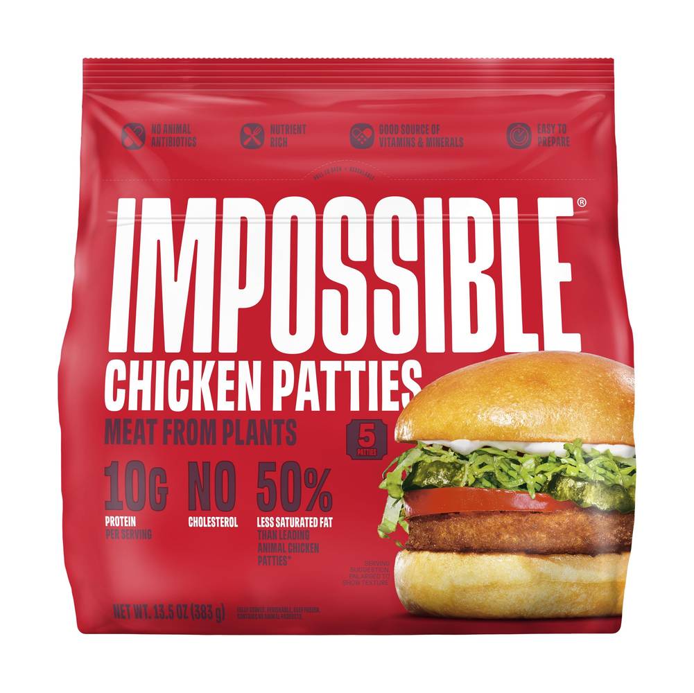 Impossible Foods Chicken Patties Made From Plants 13.5 oz