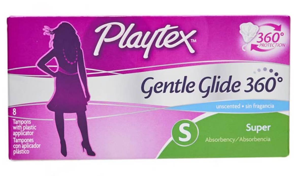 Playtex Simply Gentle Glide 360 Unscented Super Tampons 8 ct