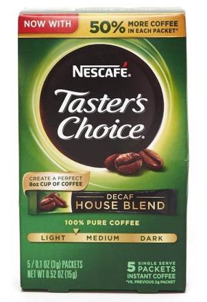 Nescafe Taster's Choice Decaf House Blend 6-0.1 oz