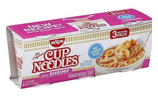 Nissin Cup of Noodles Shrimp 3 Pack