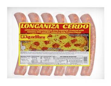 La Aguadillana Longaniza de Cerdo 16 oz