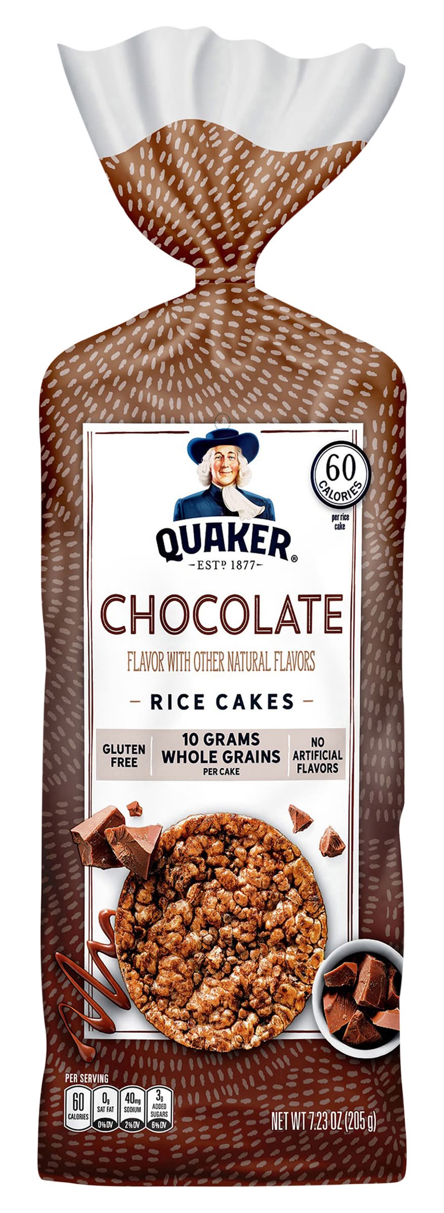 Quaker Chocolate Rice Cakes 7.23 oz