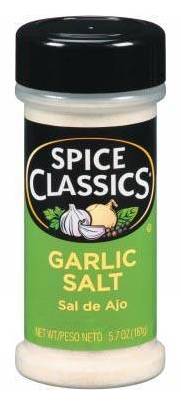 Spice Classics Garlic Salt 5.7 oz