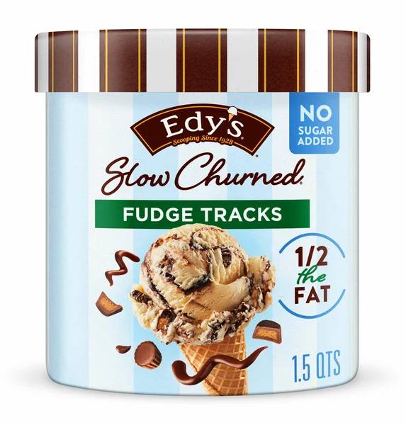 Edy’s Slow Churned NSA Fudge Tracks Ice Cream 1.5 qts