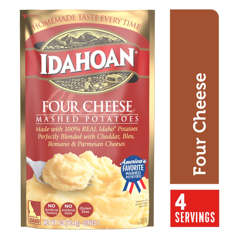 Idahoan Mashed Potatoes Four Cheese 4 oz