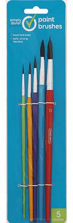 Simply Done Paintbrushes 5 ct