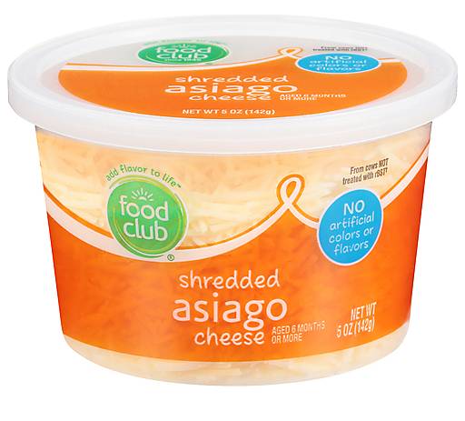 Food Club Shredded Asiago Cheese 5 oz 
