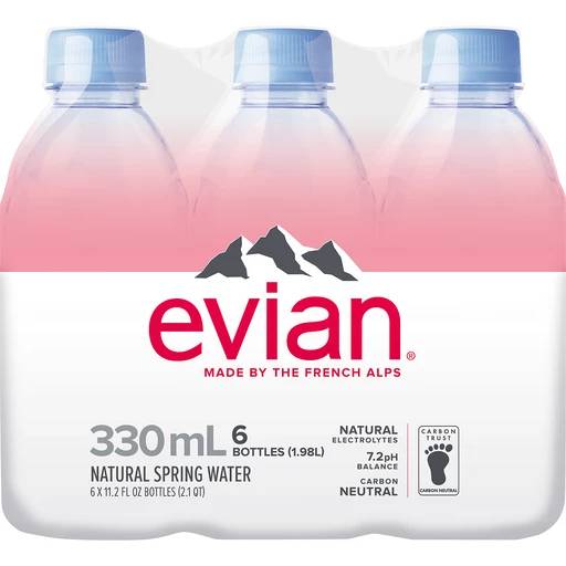 Evian Natural Spring Water 6-11.2 oz