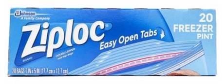 Ziploc Pint Freezer Bags 20 ct