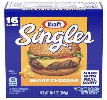 Kraft Singles Sharp Cheddar 12 oz