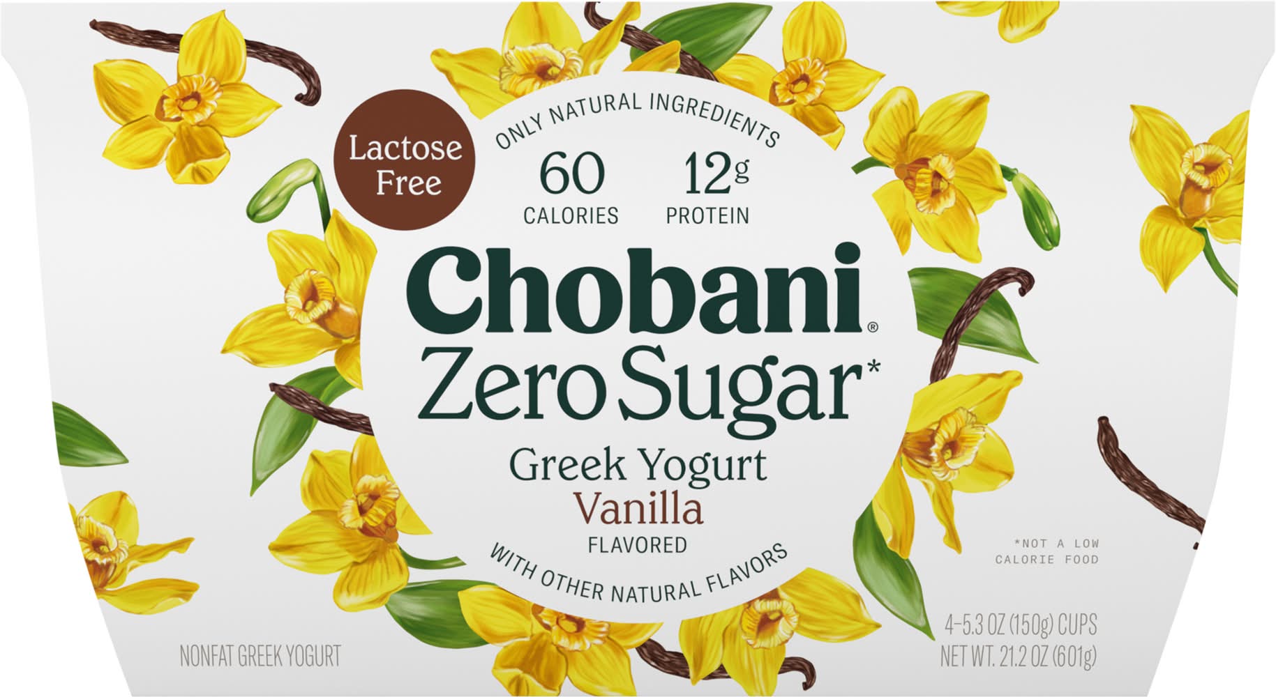 Chobani Zero Sugar Yogurt Vanilla 4-5.3 oz