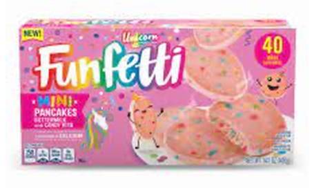 Unicorn Funfetti Mini Buttermilk Pancakes with Candy Bits 40 ct