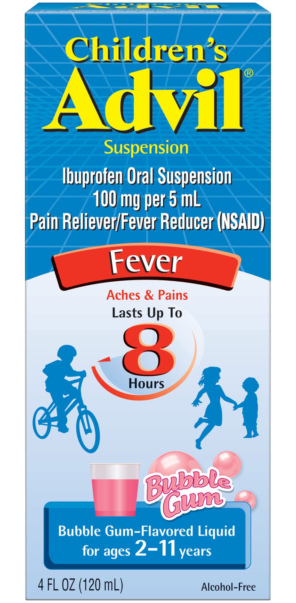 Advil Childrens Bubble Gum 4 oz