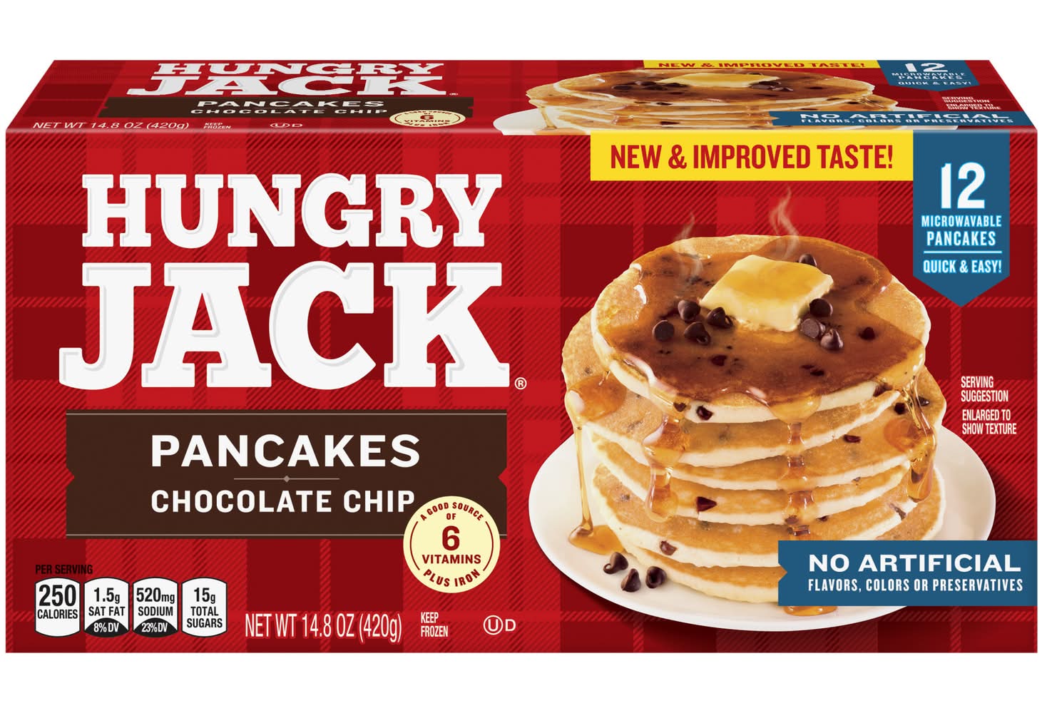Hungry Jack Chocolate Chip Pancakes 12 ct