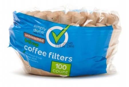 Simply Done Unbleached Coffee Filters (8-12 cups) 100 ct