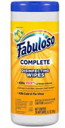 Fabuloso Disinfecting Wipes Lemon Scent 35 ct