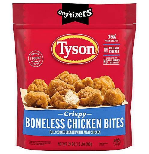 Tyson Crispy Boneless Chicken Bites 24 oz