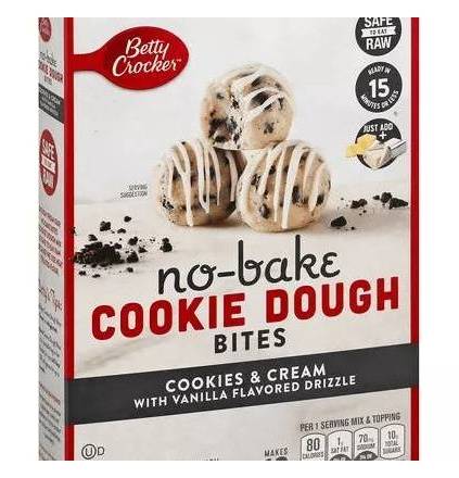 Betty Crocker No-Bake Cookie Dough Bites Cookies & Cream 12.2 oz